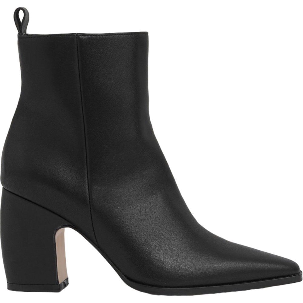 REISS AMY Leather Blocked Heel Ankle Boots